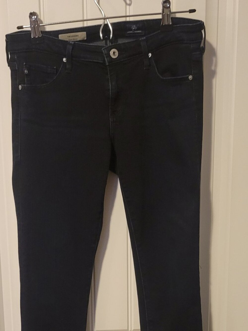 AG Adriano Goldschmied The Legging Super Skinny Leggings Women Black Stretch 28R